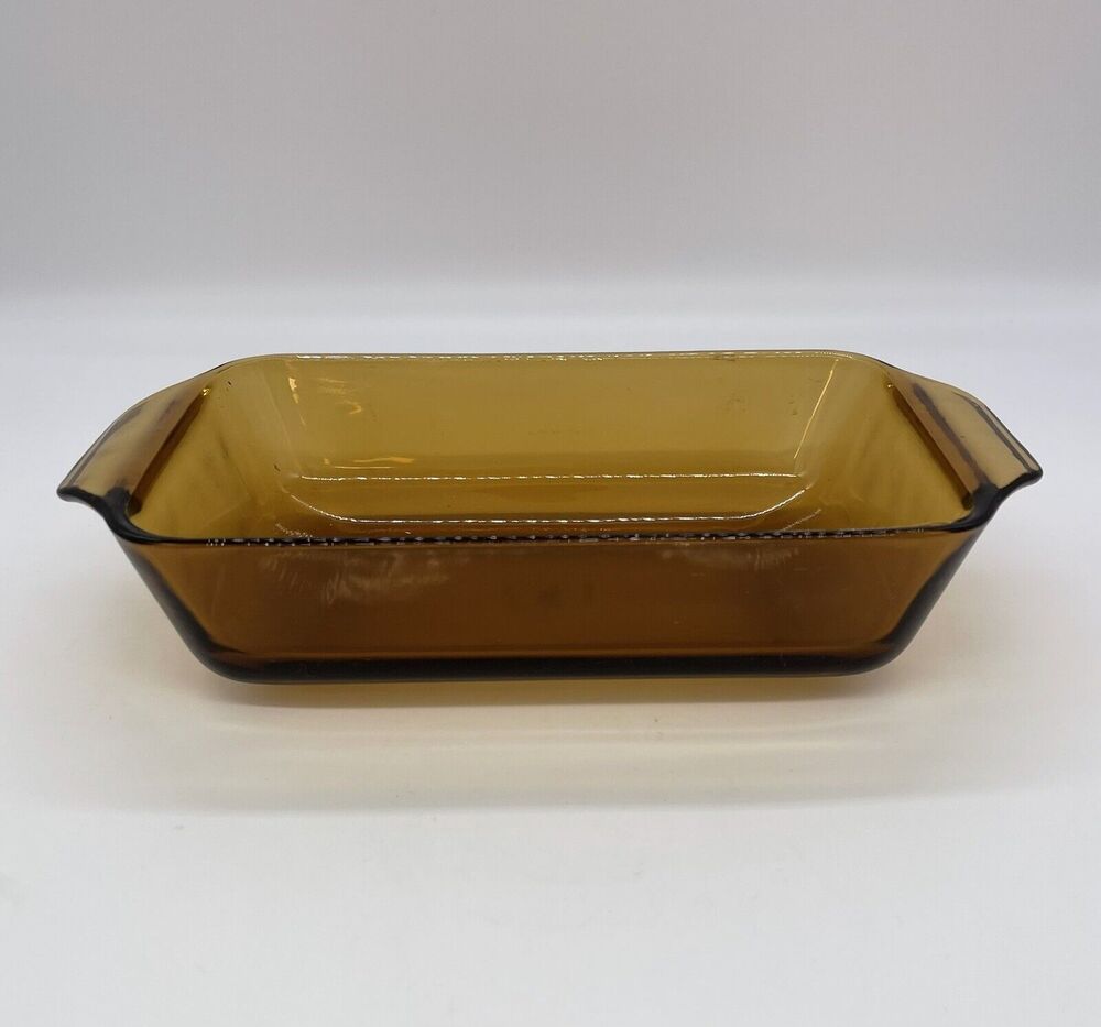 Vintage Anchor Hocking Amber Glass 442 Oven Safe Microwave Safe